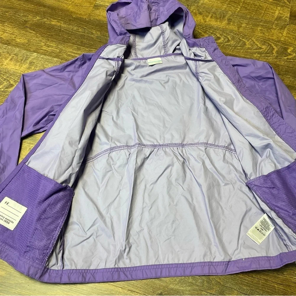 Columbia Girls Switchback II Rain Jacket Purple Size XL Waterproof Hooded